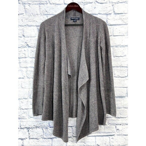 Barefoot Dream Cardigan Women Sz 12 14 Gray CozyChic Lite Island Wrap Open Front - Picture 3 of 11